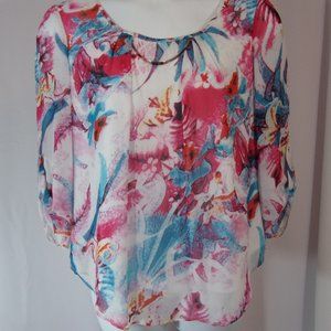 Bright Light & airy Summer Spring Blouse Size L SLONI